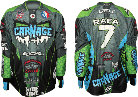 carnage custom paintball jersey gallery