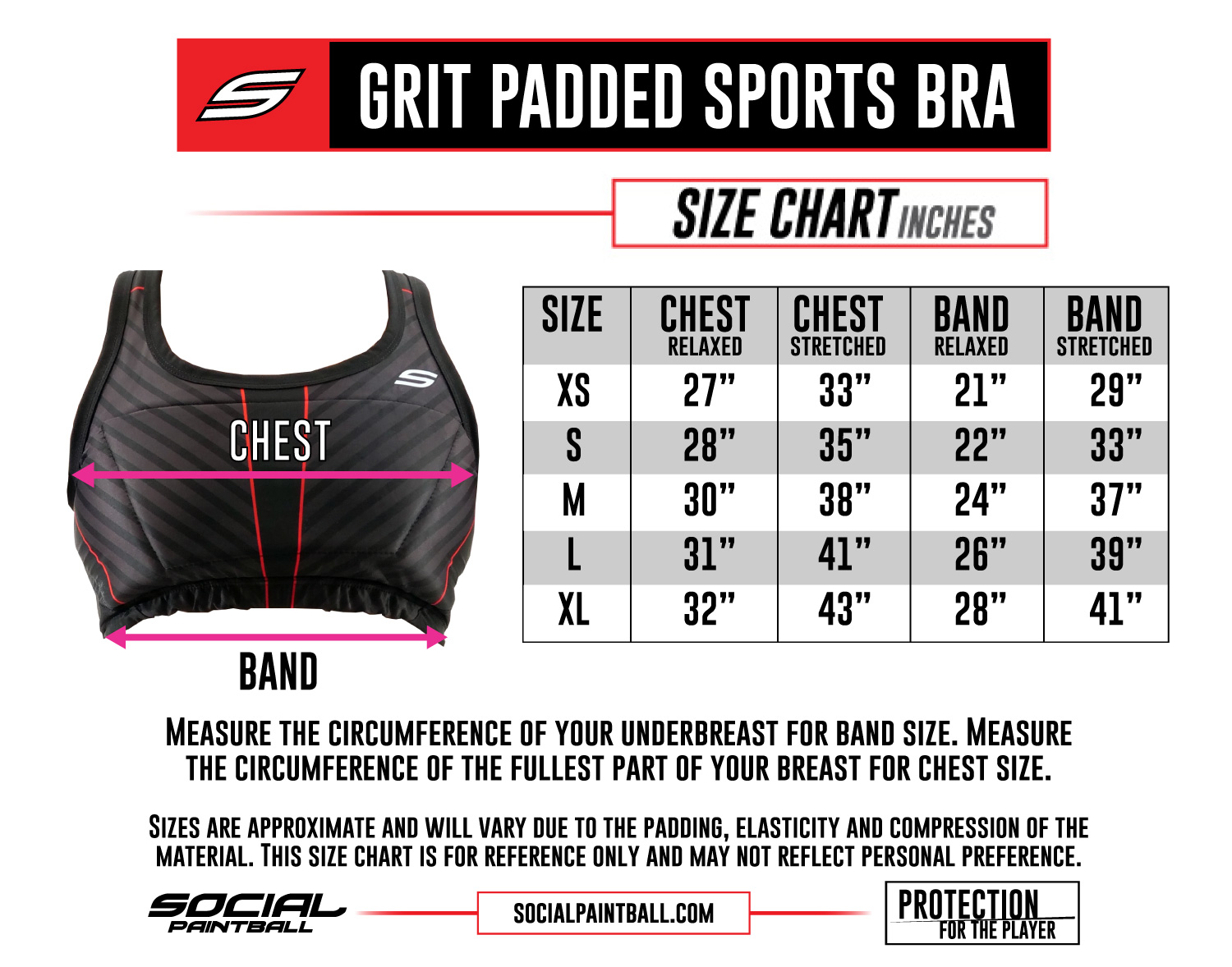 Grit Women's Racerback Padded Sports Bra, AirUps Angels Edition - Social  Paintball
